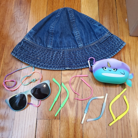 Aeropostale Other - Aeropostale Denim Hat & Sunglasses With Fish Coin Purse